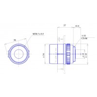 1/3-inch 4.0mm F1.2-Close Manual Iris Lens