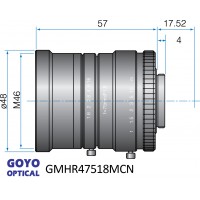 1 inch Format 75mm F1.8-16 High Resolution Megapixel Lens