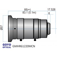4/3 inch (&Oslash;23mm) 12mm F2-22 Megapixel Lens