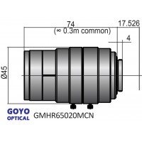 4/3 inch (&Oslash;23mm) 50mm F2-22 Megapixel Lens